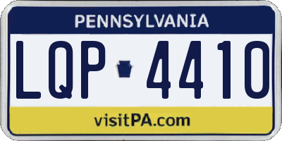PA license plate LQP4410