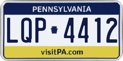 PA license plate LQP4412