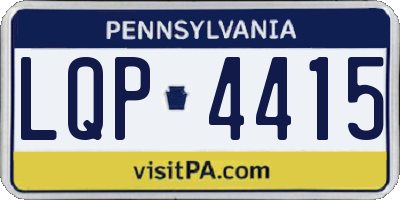 PA license plate LQP4415