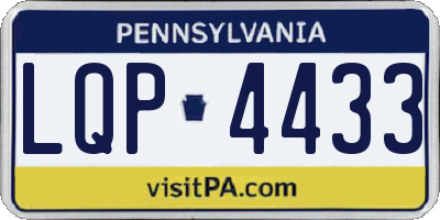 PA license plate LQP4433
