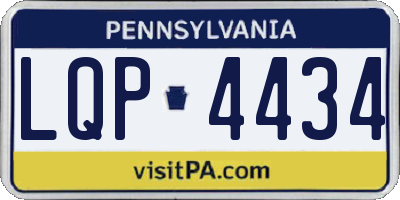 PA license plate LQP4434