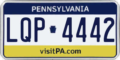 PA license plate LQP4442