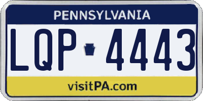 PA license plate LQP4443