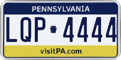 PA license plate LQP4444