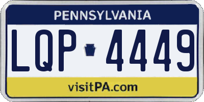 PA license plate LQP4449