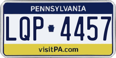 PA license plate LQP4457