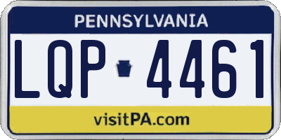 PA license plate LQP4461