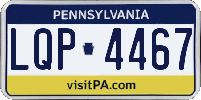 PA license plate LQP4467