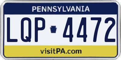 PA license plate LQP4472