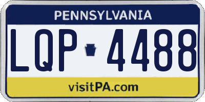 PA license plate LQP4488