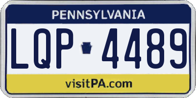 PA license plate LQP4489