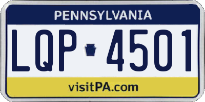 PA license plate LQP4501
