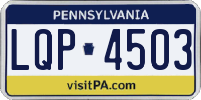PA license plate LQP4503
