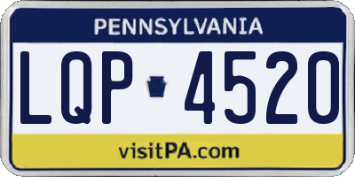 PA license plate LQP4520