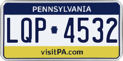 PA license plate LQP4532