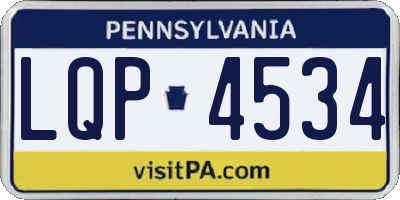 PA license plate LQP4534