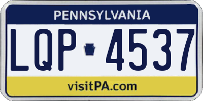 PA license plate LQP4537