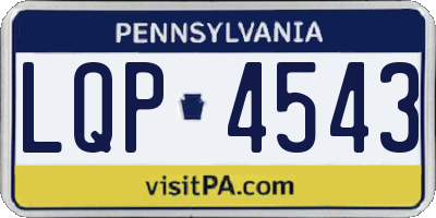 PA license plate LQP4543