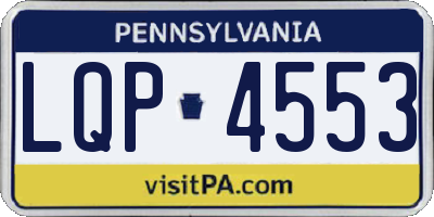 PA license plate LQP4553