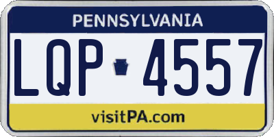 PA license plate LQP4557