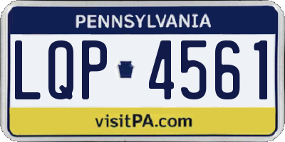 PA license plate LQP4561
