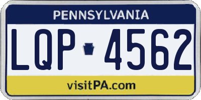 PA license plate LQP4562