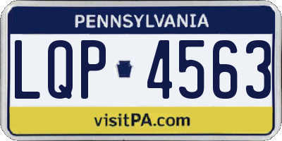 PA license plate LQP4563