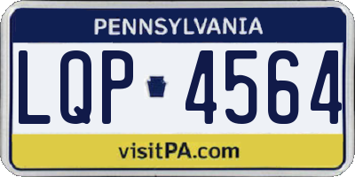 PA license plate LQP4564