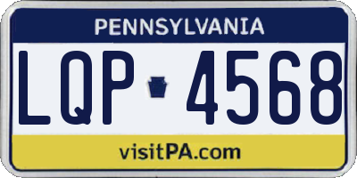 PA license plate LQP4568