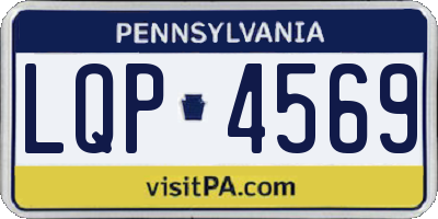 PA license plate LQP4569