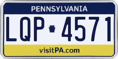 PA license plate LQP4571