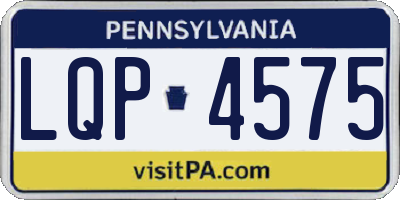 PA license plate LQP4575