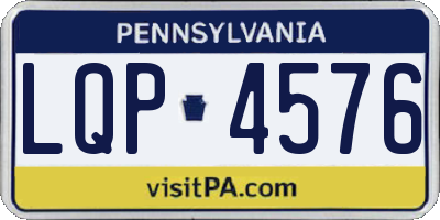 PA license plate LQP4576