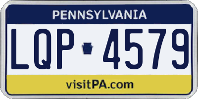 PA license plate LQP4579
