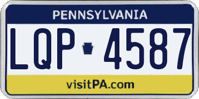 PA license plate LQP4587