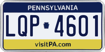 PA license plate LQP4601