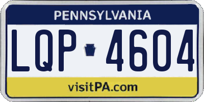 PA license plate LQP4604