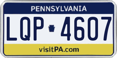 PA license plate LQP4607