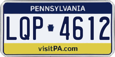 PA license plate LQP4612