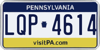 PA license plate LQP4614
