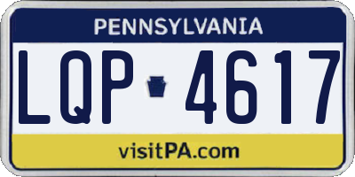 PA license plate LQP4617