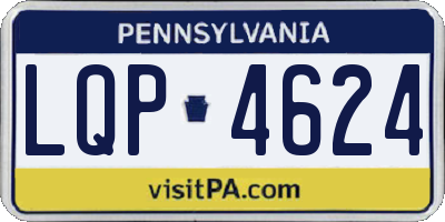 PA license plate LQP4624