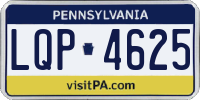 PA license plate LQP4625