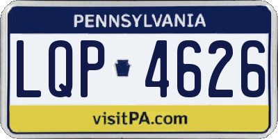PA license plate LQP4626
