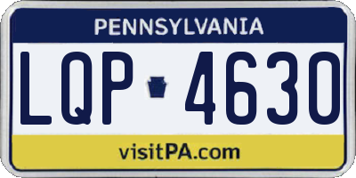 PA license plate LQP4630