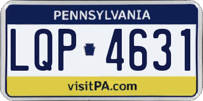 PA license plate LQP4631