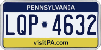 PA license plate LQP4632
