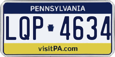 PA license plate LQP4634