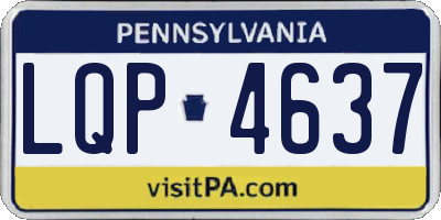 PA license plate LQP4637