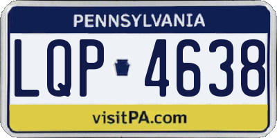 PA license plate LQP4638